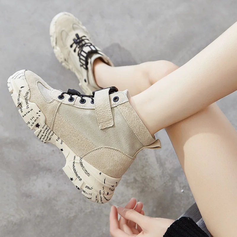

Martin Boots WOMEN'S Shoes Autumn 2019 New Style Slimming Extra High British Style Versatile Breathable Short Boots