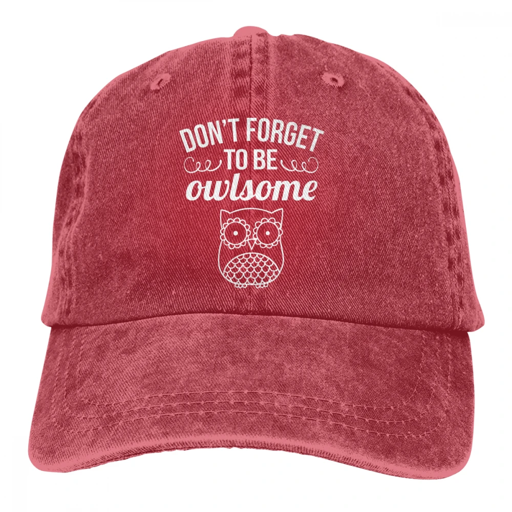 Не забудьте быть Owlsome Casquette черные унисекс Мужские Женские джинсовые бейсболка с ремешком кепки регулируемые Гольф папа шляпа