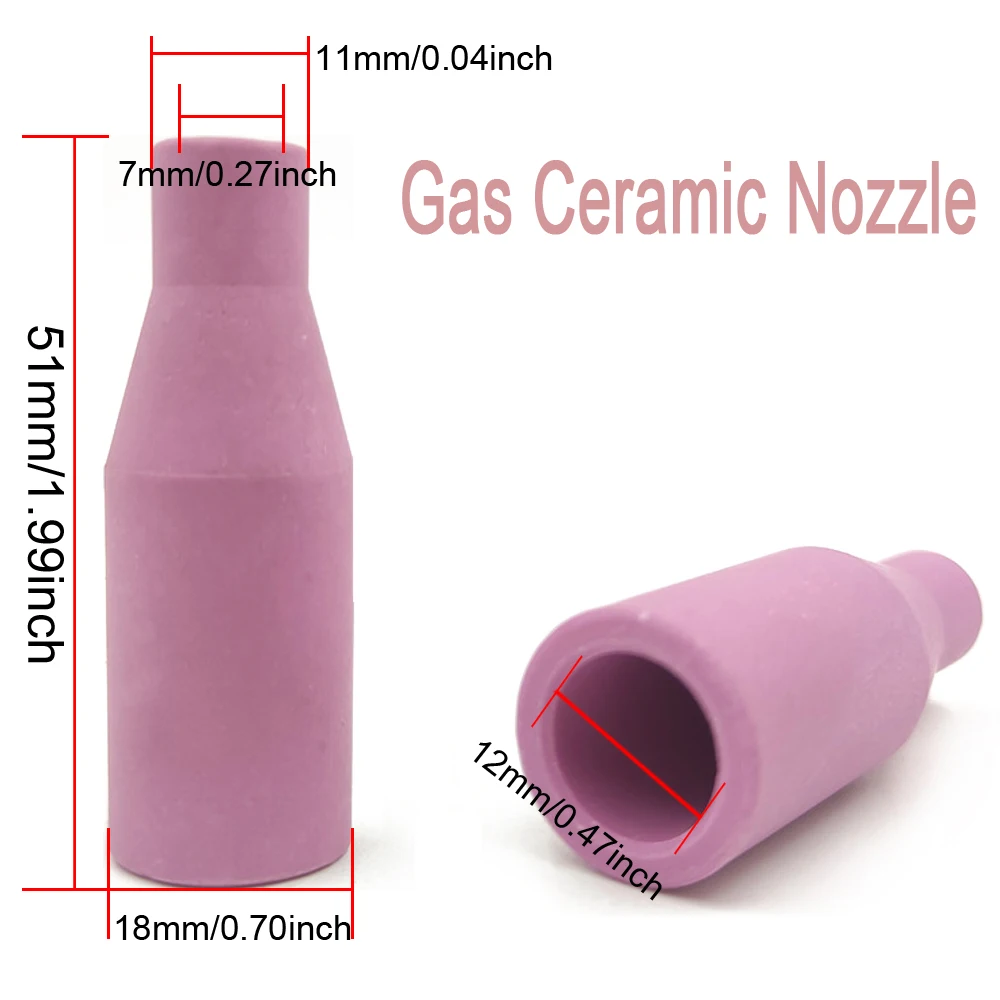 Welding Torch Gas Ceramic Nozzle 15AK Argon Arc 0.6/0.8/1.0/1.2mm Nozzle holder Contact Tip For 15AK MIG Welding Torch 13Pcs welding torch plasma cutter electrodes nozzles ceramic nozzle cups
