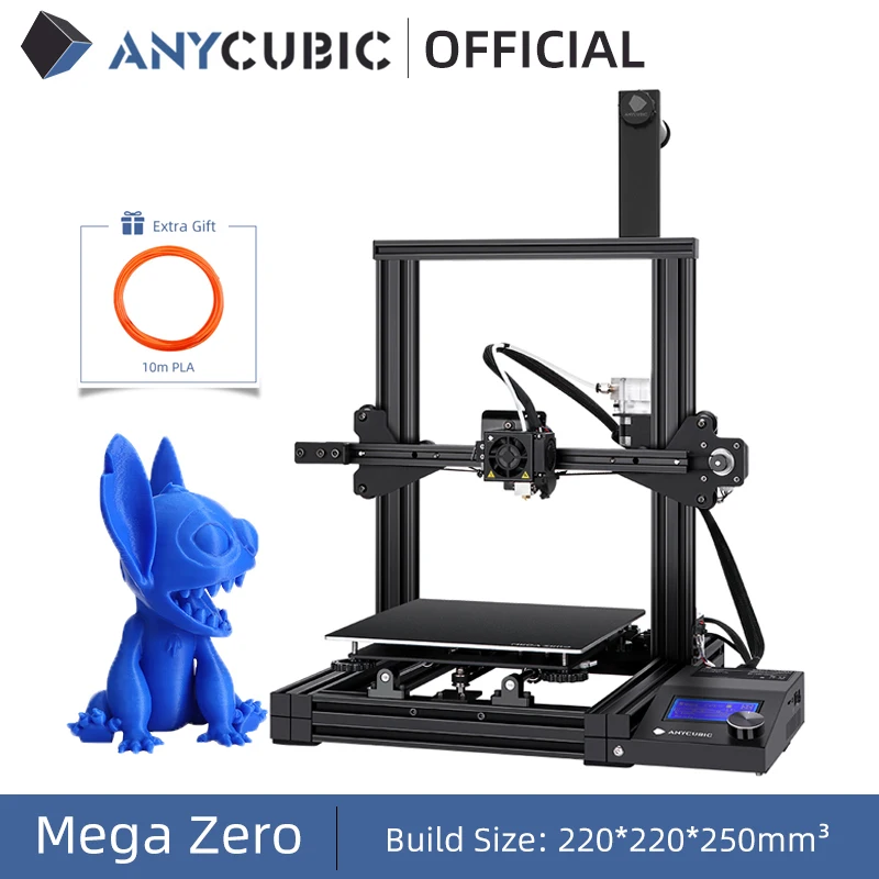 3D принтер ANYCUBIC Mega Zero для объемной печати полностью металлический корпус большой
