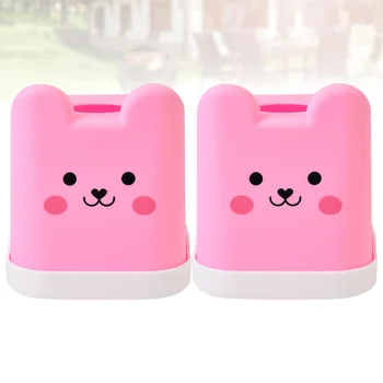 

2Pcs Plastic Multifunction Tissue Boxes Desktop Cartoon Napkin Box Remote Control Pen Organize Holders Simple Tissue Storage Box