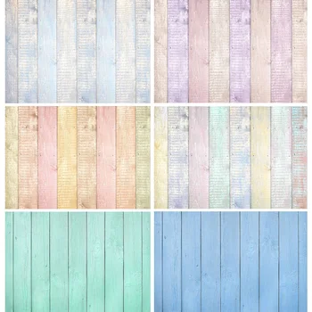 

SHENGYONGBAO Vinyl Custom Photography Backdrops Colorful Wood planks Theme Photo Studio Background 19913KL-71