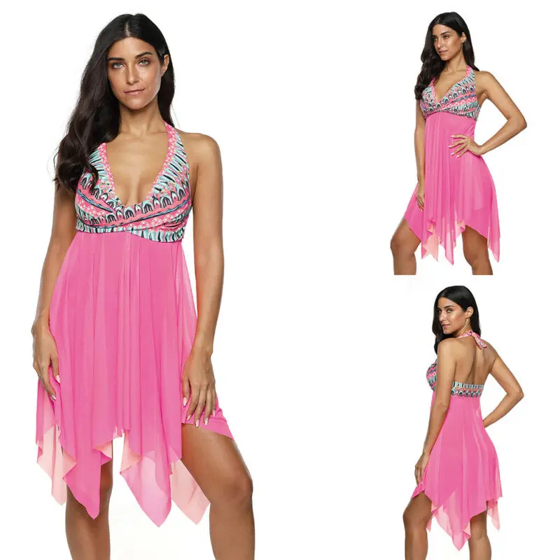 Women Bikini Cover Up Swimwear Beach Madi Wrap Skirt Sarong Pareo Dress M-3XL | Женская одежда