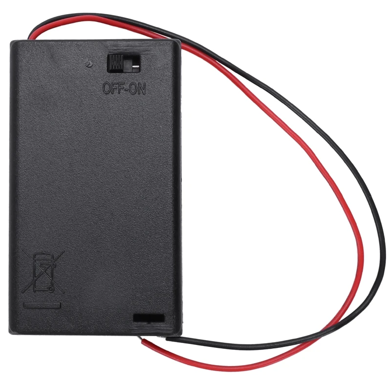 Два провода вкл/выкл переключатель Черный 3x1 5 V AAA держатель батареи чехол с