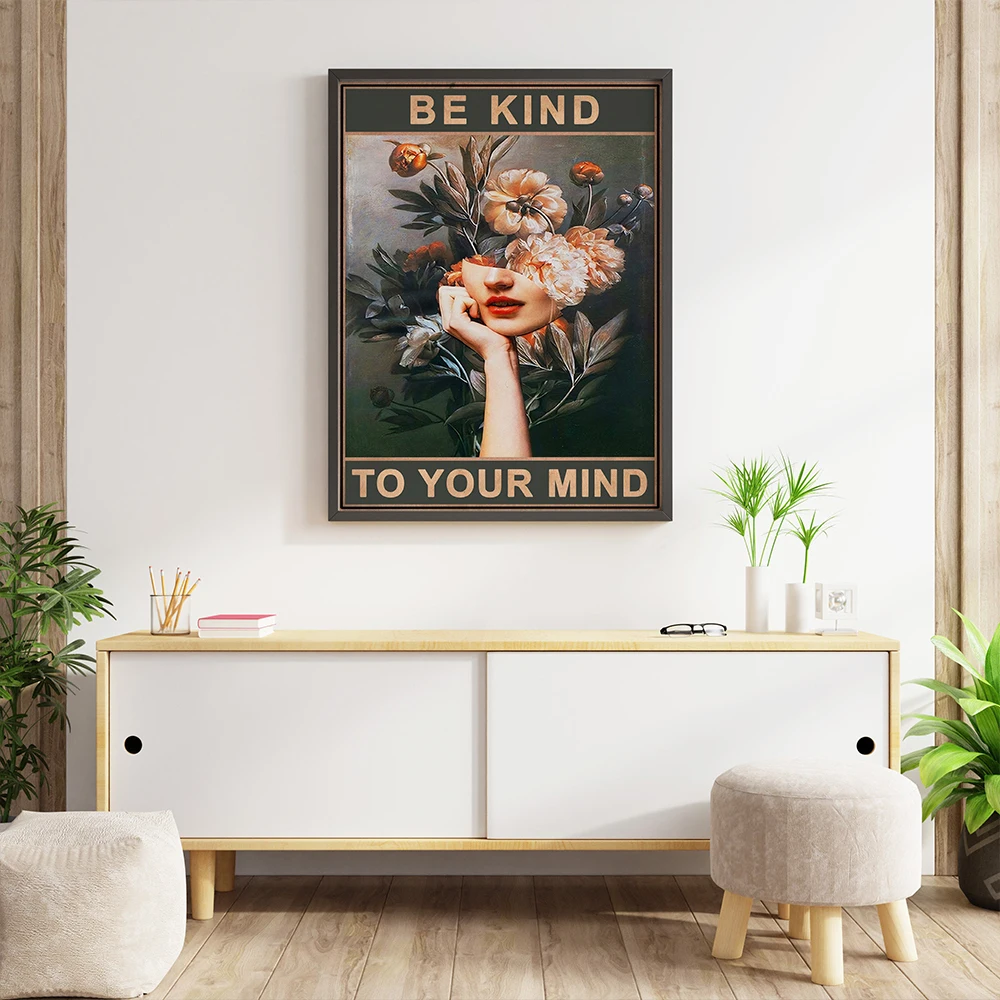 Beauty Lady Pictures Floral Canvas Painting Poster Garden Art Vintage Wall Gift Idea Decor For Bedroom Living Room | Дом и сад