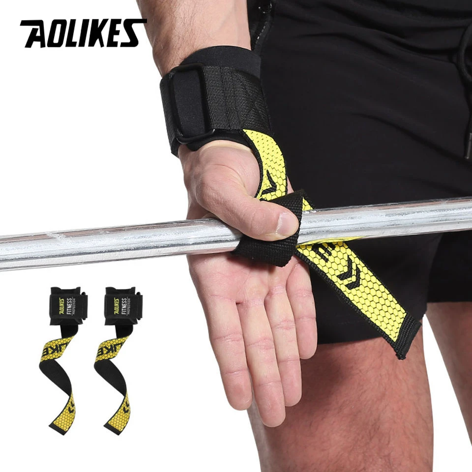 leven laten we het doen Discipline Aolikes 1 Paar Gewichtheffen Polsbanden Fitness Bodybuilding Training Gym  Crossfit Hijsbanden Met Non Slip Flex Gel Grip|Polssteun| - AliExpress