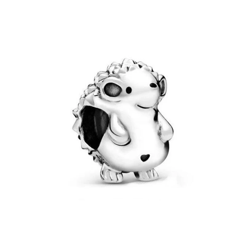 

Original Real 925 Sterling Silver Bead Nino the Hedgehog Charm Fit Pandora Bracelet Bangle Necklace Women DIY Jewelry