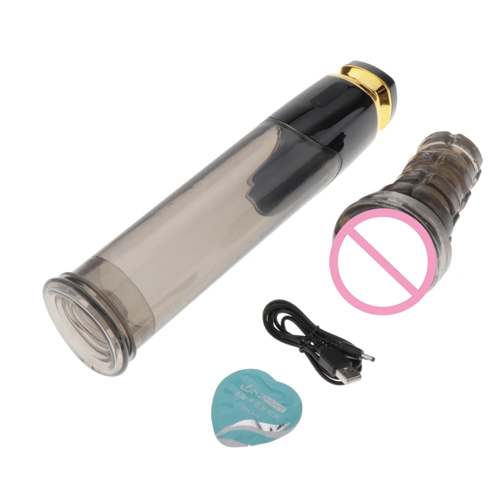 Electric Adult Male Massager Aircraft Cup Vibrator Phallic Enlarger Exerciser Delay Lasting Vacuum Pump Trainer Extender Toys