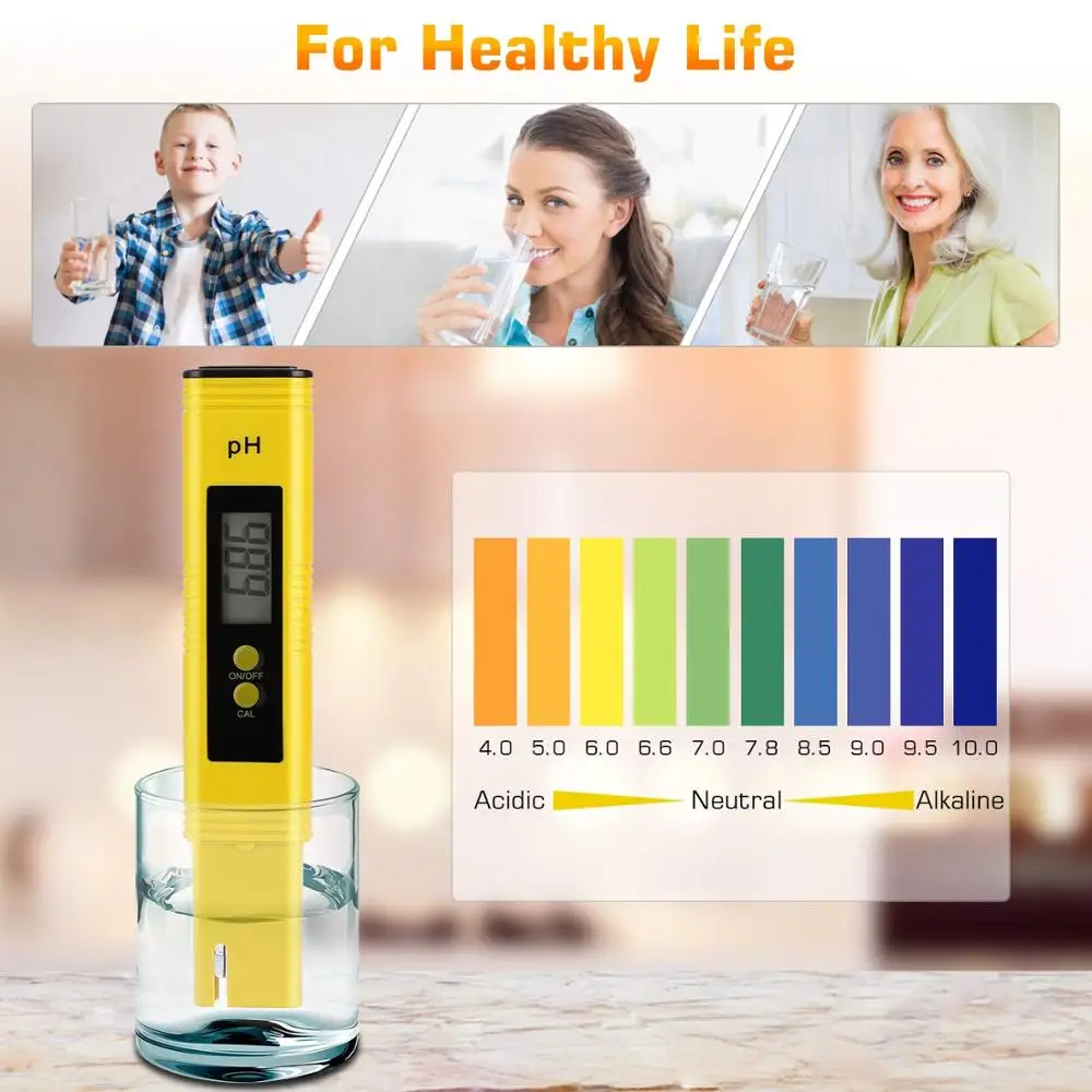 Water Tester PH Meter 0.01 High Precision for Aquarium Pool