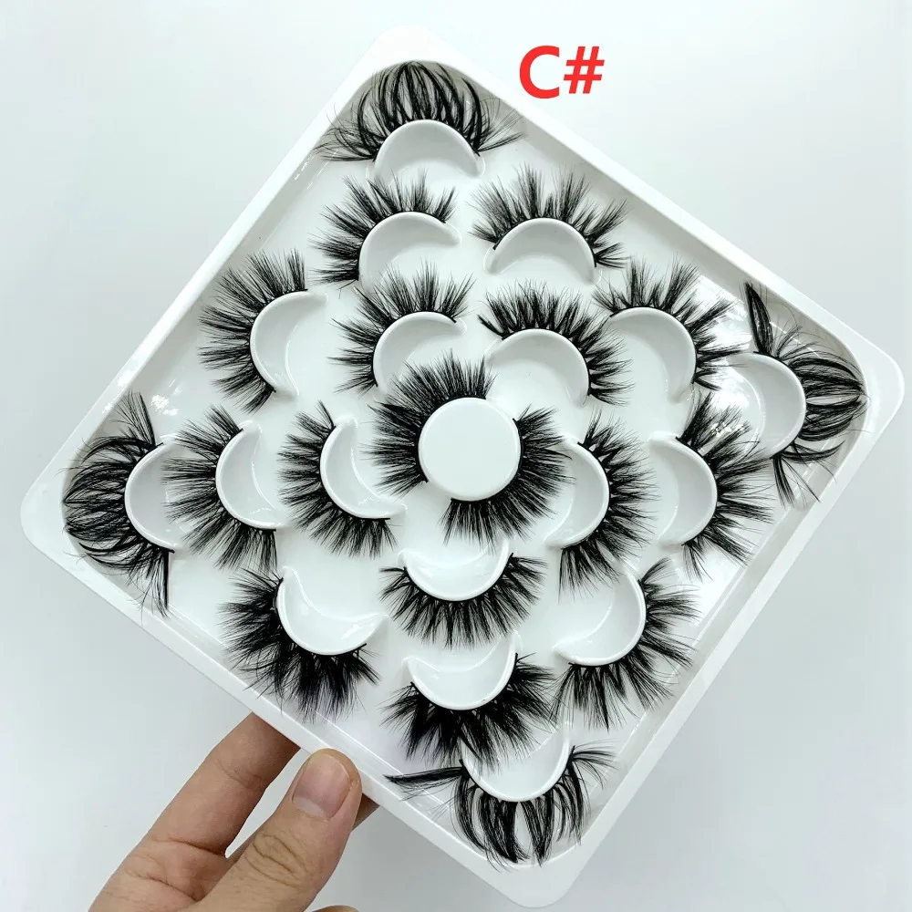 10pair eyelashes set palette  (2)