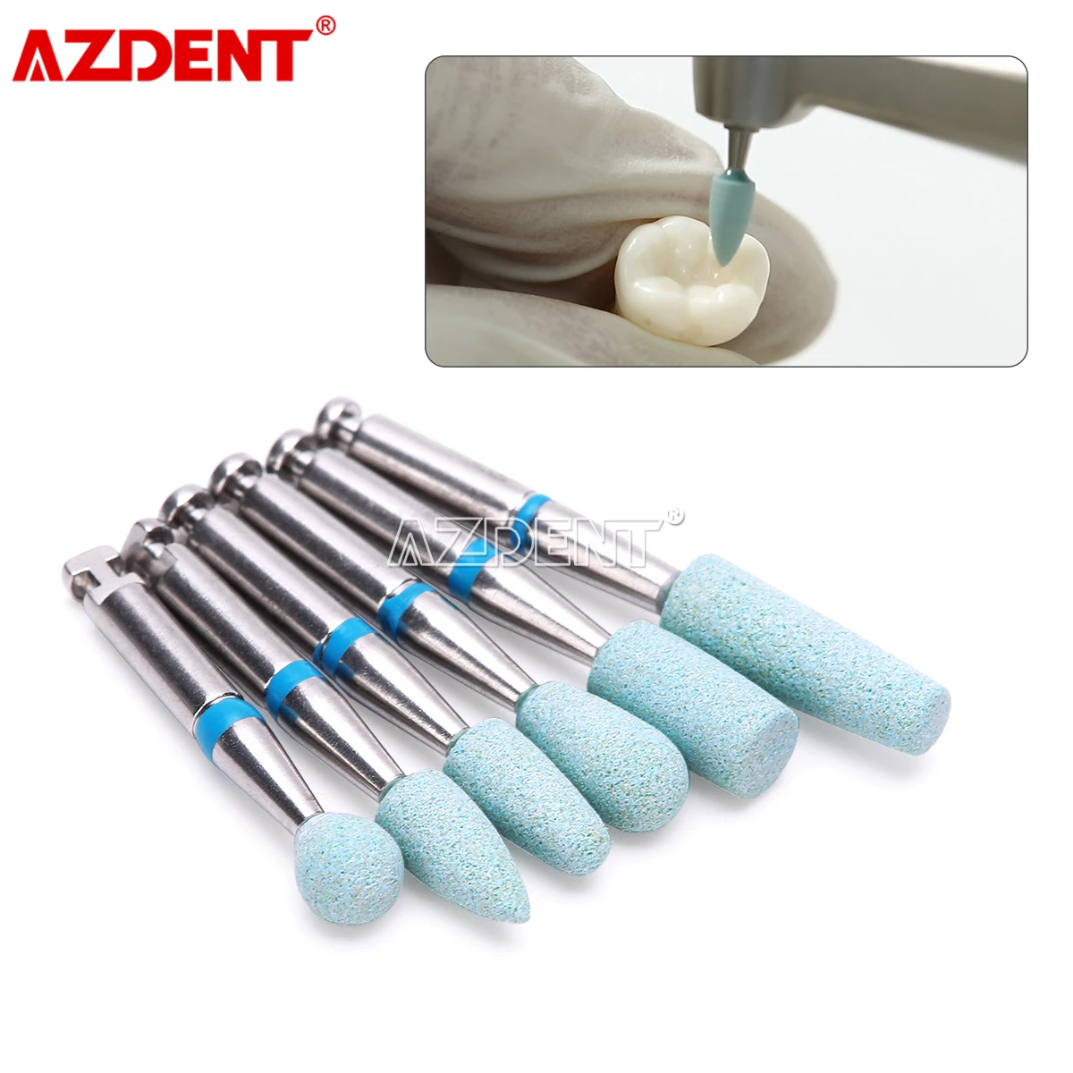 Kit Finiture AZDENT Lucidatura Dentale HP Diamond Burs RA Per Ceramica