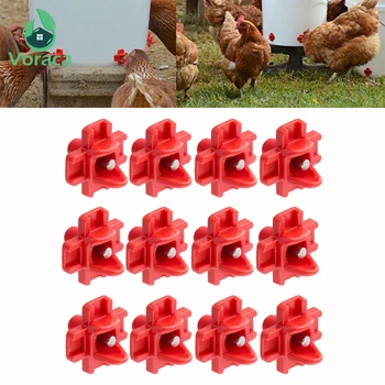 

12pcs Chicken Poultry Horizontal Side Mount Nipples Drinker Quail Waterer Clean Water Feeding Farm Automatic Chick Drinking