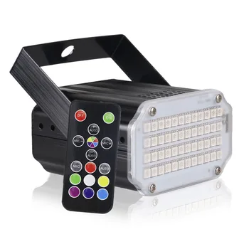

48 LED RGB UV White Strobe Lights Disco DJ Party Holiday Christmas Music Club Sound Activated Flash Stage Lighting Effect