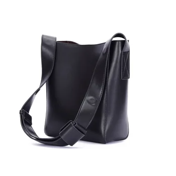 

Fashion Hand-held Cross Bucket Bag Genuine Leather Women's Bag Shoulder Messenger Bag