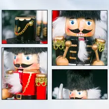Деревянный Щелкунчик ручной работы кукла миниатюрные фигурки кукольная игрушка классическое рождественское декоративное украшение предмет интерьера RXJB