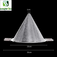Фильтр для кофе из нержавеющей стали, многоразовый, для заливания капельницы, нескользящий фильтр в форме воронки, фильтр для чая, китайская медицина, сетчатый фильтр
