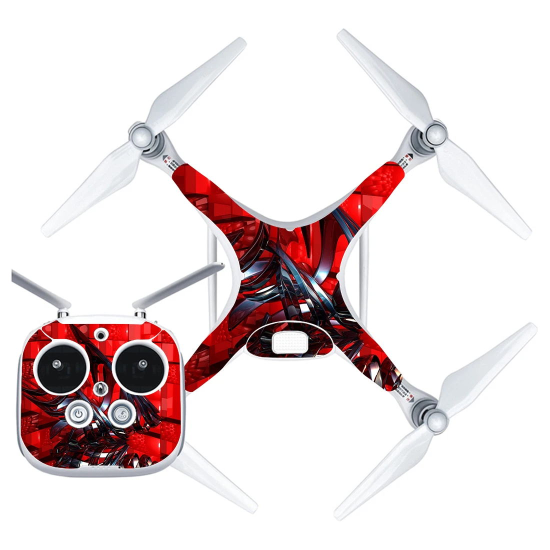 

Metal Style Vinyl Skin Sticker for DJI Phantom 4 Drone And Remote Controller 0123
