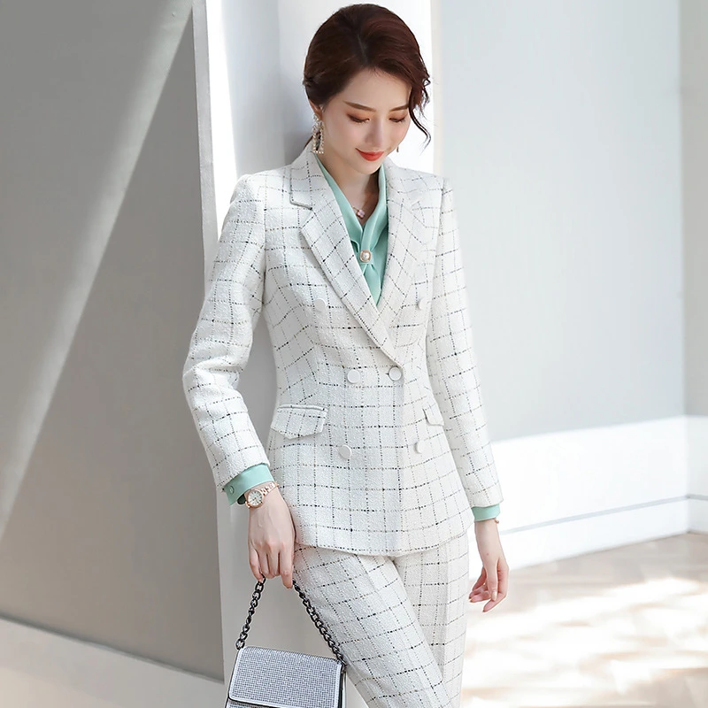 Tweed blazer set womens Clearance