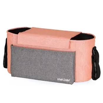 

Stroller Bag Baby Care Travel Pushchair Hanging Bottle Bag Diaper Organiser QX2D