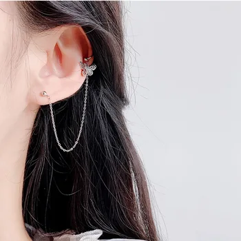 

Japanese Korean Students Simple One-piece Clip-on Women's Trending Versatile Summer Elegant Immortal MORI Series Diamond Set But