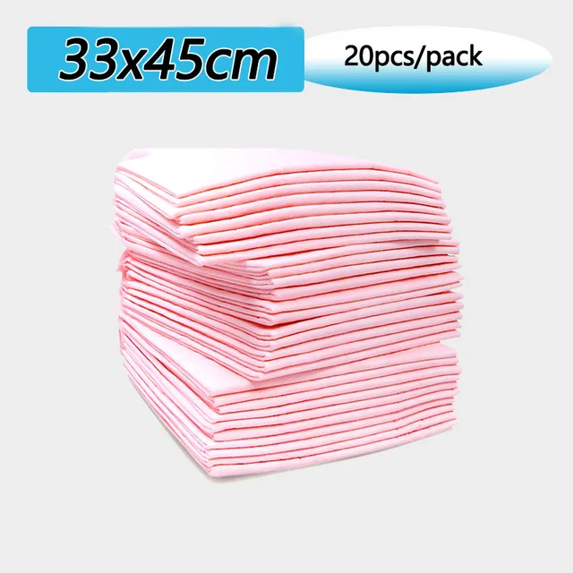20PCS PINK 100 шт Пеленальный Коврик для младенцев, коврик для кормления, одноразовые пеленки, бумажный коврик для взрослых детей или домашних животных, впитывающий водонепроницаемый подгузник - Цвет: 20PCS PINK