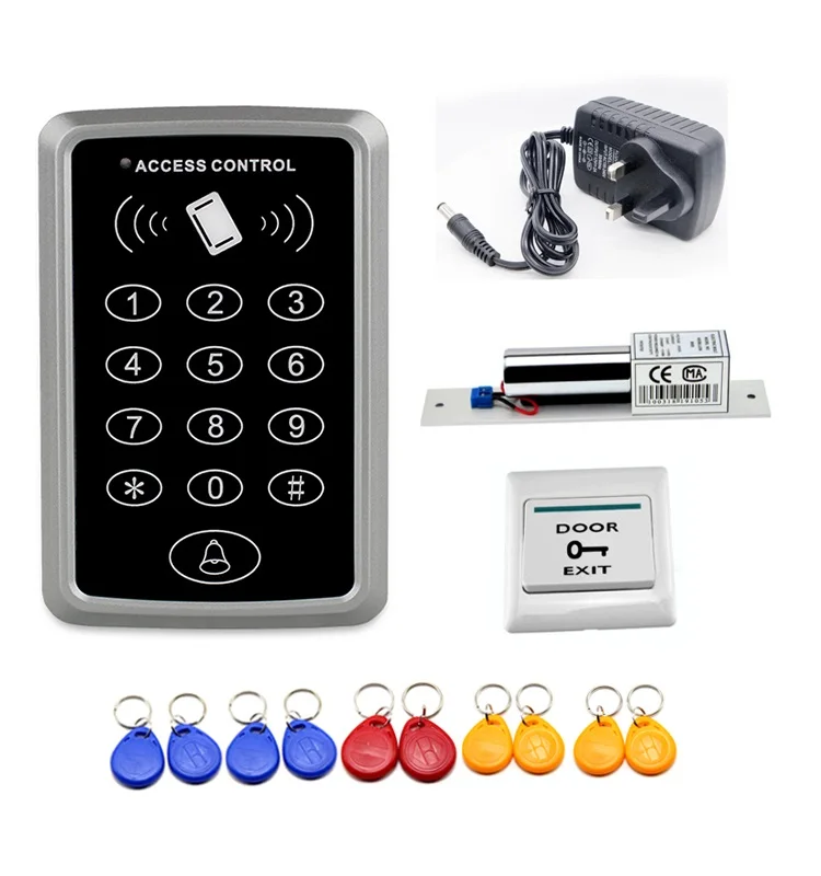 5 RFID standalone access controller with electronic lock exit button