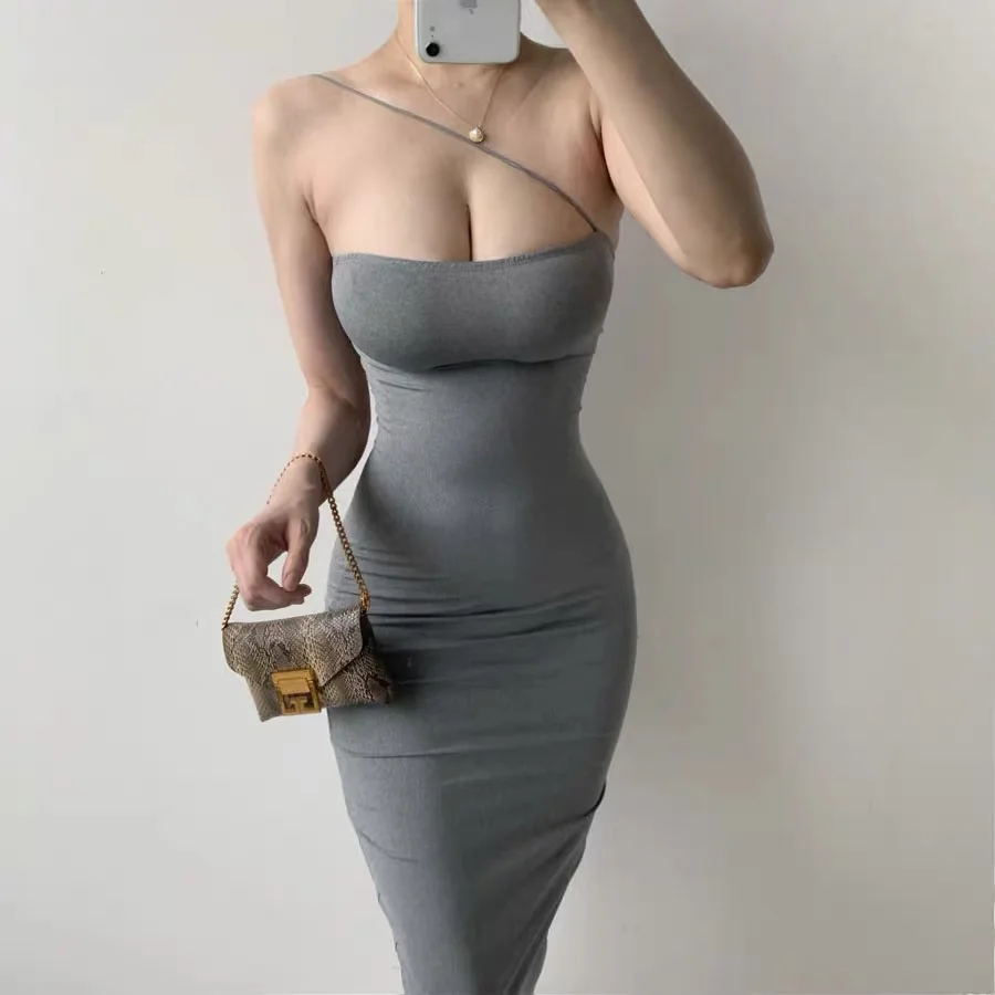 Весна/Лето 2020 плотные эластичные рождественское платье без рукавов с открытыми