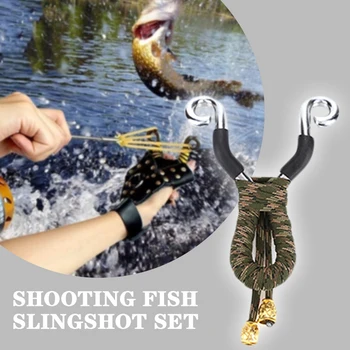 

Adjustable Catapult Shooting Fish Set Fish Shooter Practical Portable Stainless Steel Colour Toys Sling Outdoor Hunter Fishing