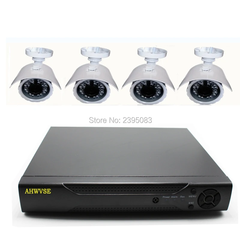 

2MP 1080P CCTV System 4ch HD AVR kit Outdoor IR Night Vision AHD Camera Security System Surveillance