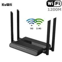 KuWFi 1200 Мбит/с WiFi роутер двухдиапазонный гигабитный беспроводной Интернет роутер AC1200 высокоскоростной роутер с USB 2,0& SD картой для дома