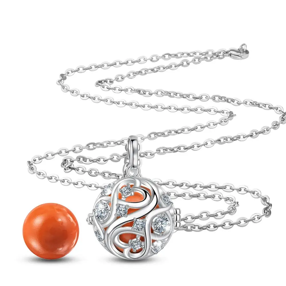 Eudora 20mm Harmony Bola Ball Angel Caller CZ Locket Cage Pendant Fit DIY Chime Ball Necklace DIY Jewelry For Women K363 2
