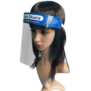 

10 PCS Reusable Protection Safety Face Shield Mask Adjustable Transparent Full Face Protective Isolation Mask Visor Anti-Dust