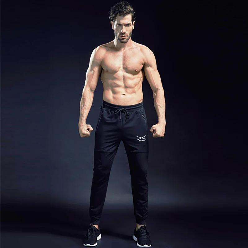 

Spring New Style Muscle Fitness Partners Breathable Shorts Men's Sports Casual Pure Cotton Trousers Men's Fitness Training Pants