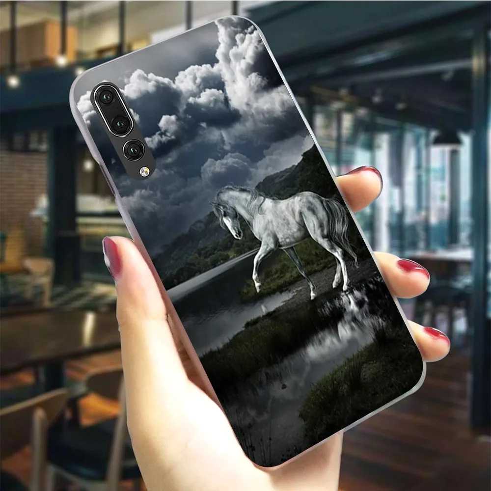 Чехол для телефона Huawei P30 Pro чехол с рисунком лошади акварелью бега P9 10 20 30 Lite Mate P