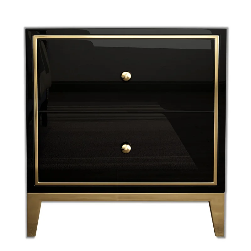 Скандинавский прикроватный столик простой современный шкафчик светильник роскошный шкафчик для хранения в спальню окрашенный прикроватный маленький шкаф