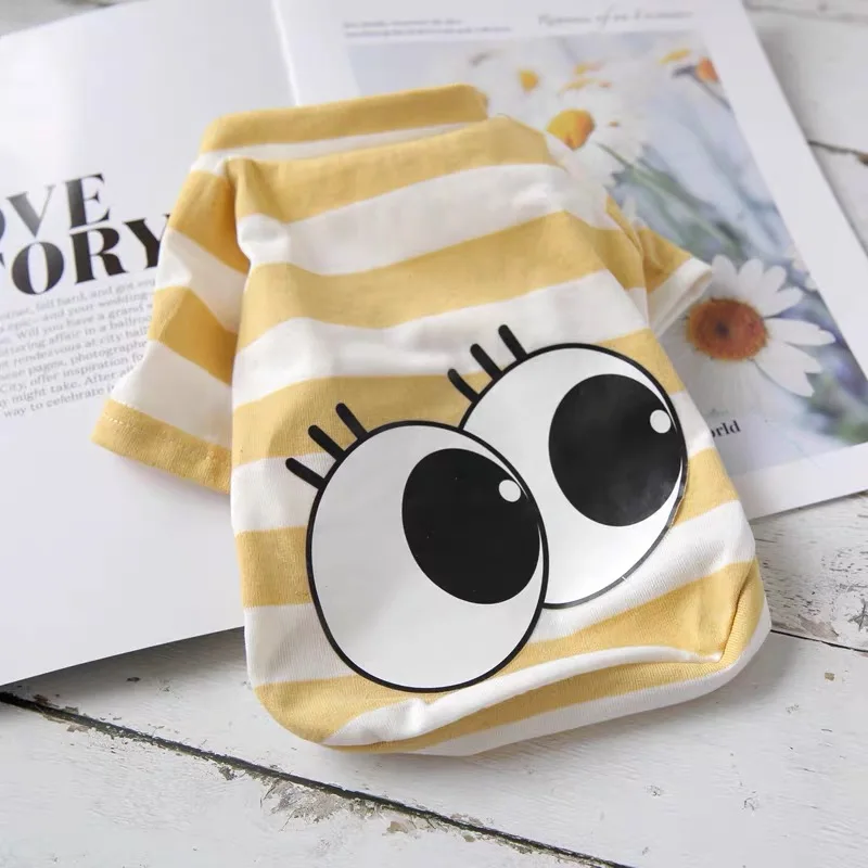 

Pet Clothes Cute Pattern Summer Vest Dog Shirt Cotton Soft Breathable Pet Dog Clothes for Small Medium Dogs No Sleeves Chihuahua