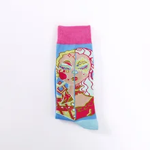 Женские носки, летние, влагостойкие, дышащие, дезодорирующие, спортивные, женские, хлопковые носки, повседневные, модные, счастливые носки, Ретро стиль, мужские носки