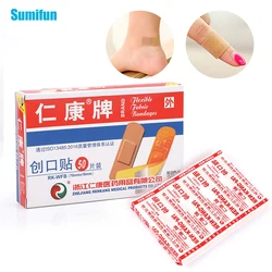 50Pcs/box Breathable Waterproof First Aid Bandage Band Aid Hemostasis Adhesive Wound Antibacterial Wound Care Protect First Aid