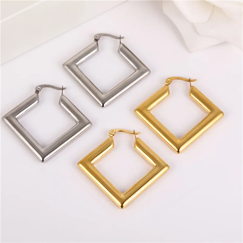 OUFEI Kpop Earrings For Women Stainless Steel Jewelry Woman Accessories Personalized Earings Fashion Jewelry Free Shipping