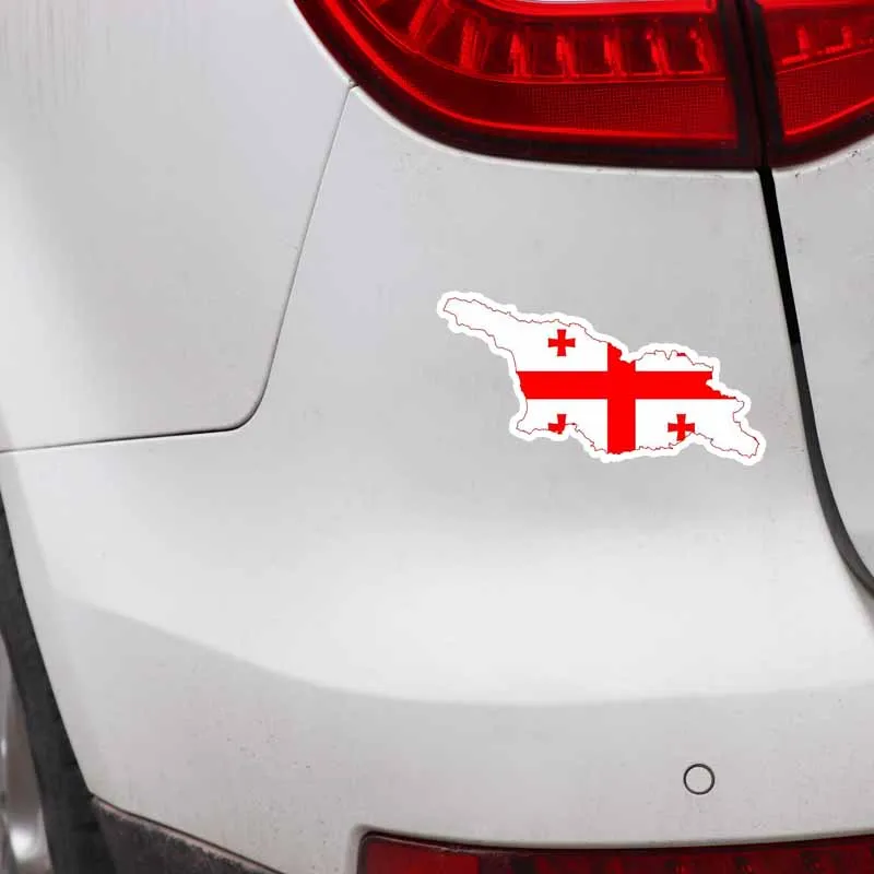 Aliauto креативные автомобильные стикеры флаг Джорджии Карта Авто стиль Виниловая Наклейка Обложка царапины для Jdm Vw Polo Lada Nissan, 14 см* 7 см