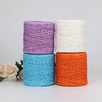 100G Raffia Yarn Kintting Paper Straw Yarn for Crocheting Hat Fancy Yarn Flower Packing Summer Fashion Handmade Material 1