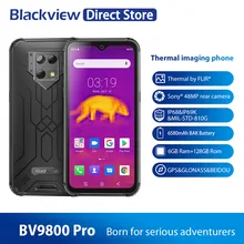Blackview BV9800 Pro, первый в мире смартфон с тепловизором, Helio P70, Android 9,0, 6 ГБ+ 128 ГБ, водонепроницаемый, 6580 мАч, мобильный телефон