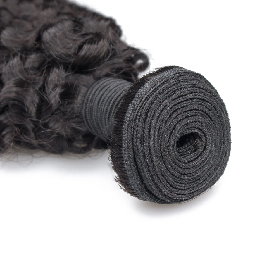 Афро кудрявые бразильские волосы плетение пучки 3 пряди с закрытием Короткие