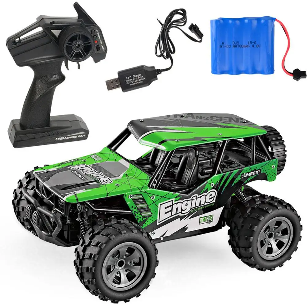 green HobbyLane MG 2,4G 1:18 беспроводной пульт дистанционного управления внедорожные грузовики игрушка для детей - Цвет: green