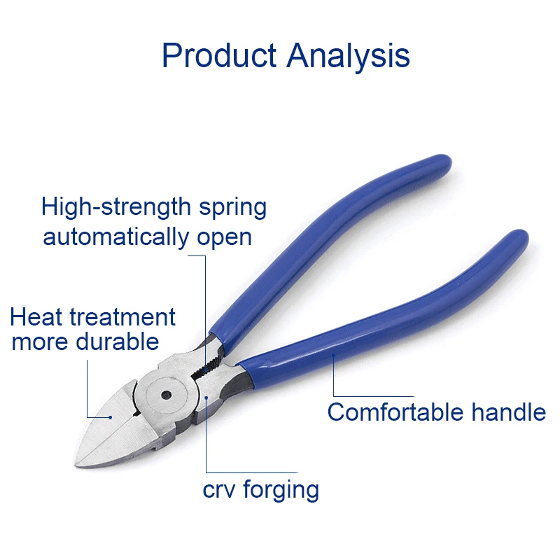 xintylink Diagonal Cutting Pliers 5 6 Inch Wire Stripping Tool Cutter Cable Burrs plastic Nipper Electricians DIY Repair Hand 2