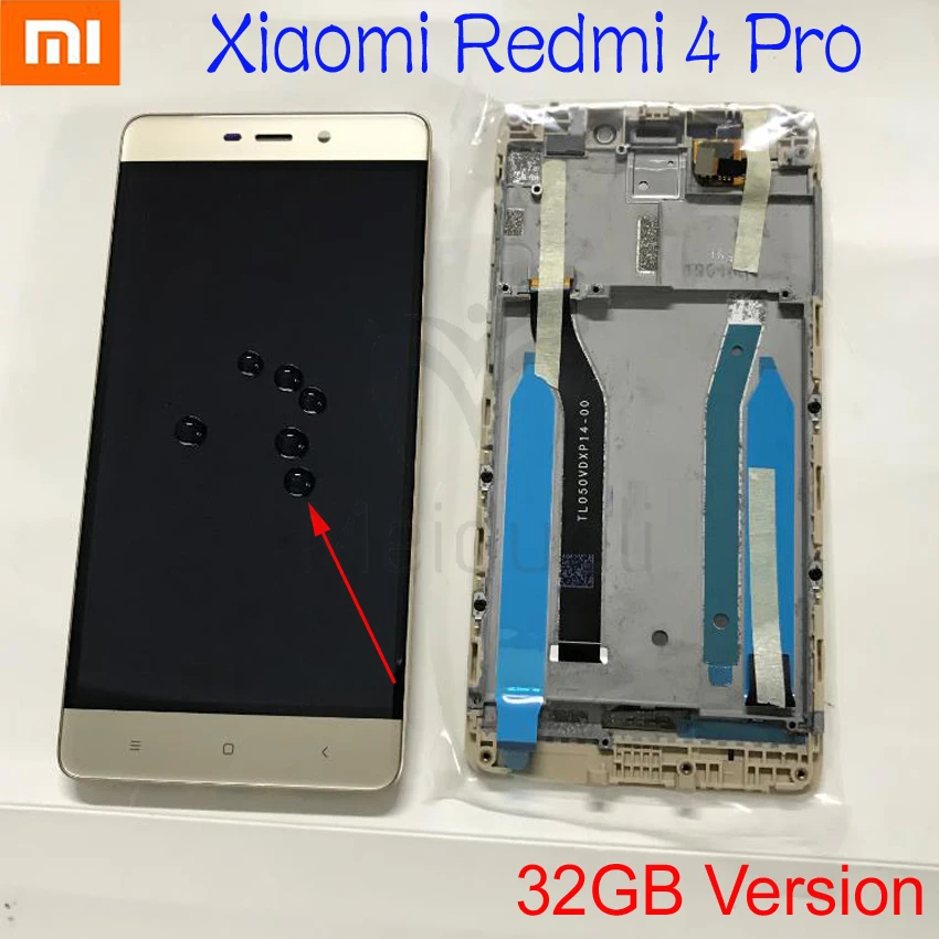 

100% Original for xiaomi LCD Display Touch Panel Screen Digitizer Assembly Sensor with Frame For Xiaomi Redmi 4 PRO 32GB
