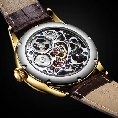 Топ бренд Kopeck механические тourbillon мужские часы для 20 мм ремешок кожаный роскошный карнавал Популярные Креативные мужские часы ремешок