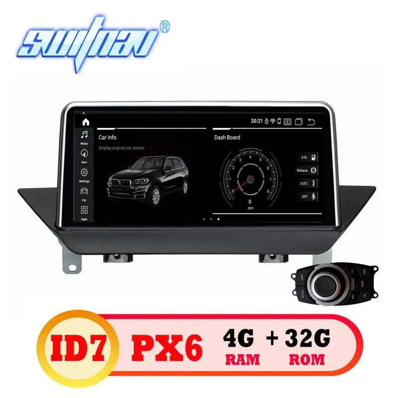 Android 9.0 ID7 CAR DVD FOR BMW X1 E84 supply with iDrive without original screen player stereo monitor ips screen audio in one