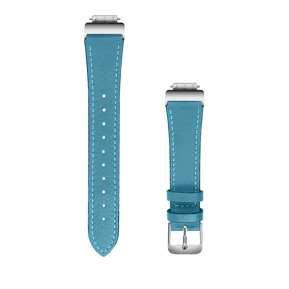 blue Joyozy двойной кожаный модный Удобный прочный для fitbit inspire часы классический кожаный ремешок для fitbit inspire ремешок для часов - Цвет ремешка: blue