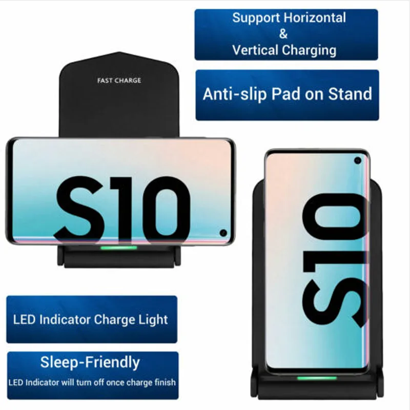 Для samsung Galaxy S10 S10e S10 быстрая QI Беспроводная зарядная док-станция